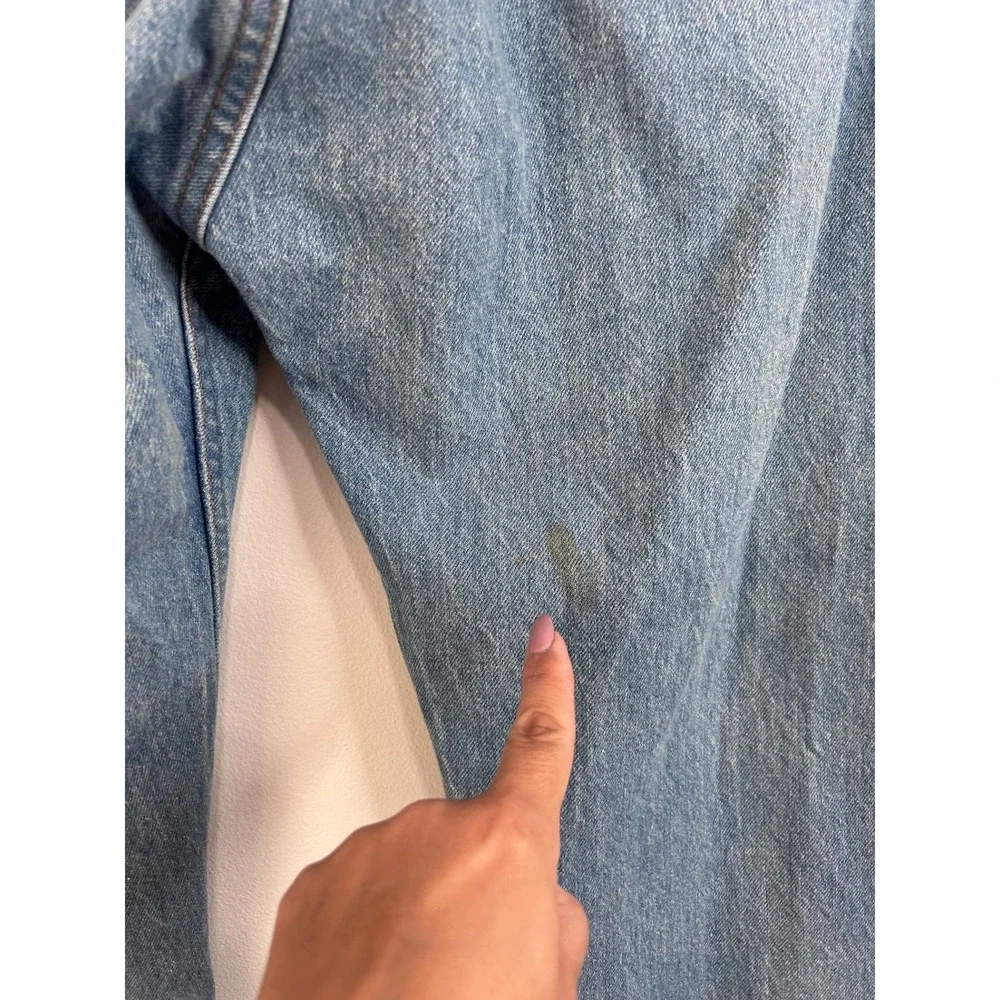 Vintage Levis 505 Orange Tab Jeans Mens 42x30 Blue Light Wash Made in USA 90s